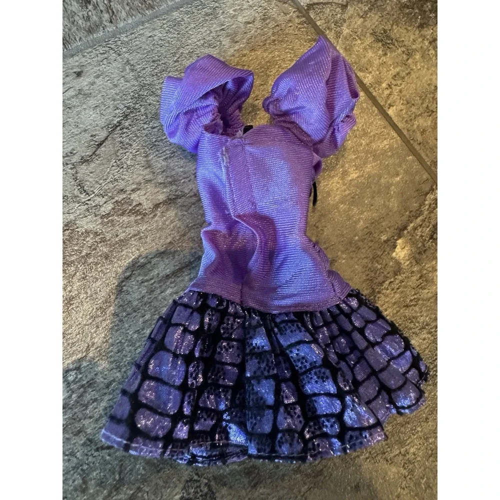 1991 Mattel Barbie City Lights Fashions Purple Web Dress Barbie Doll Dress‎ Only